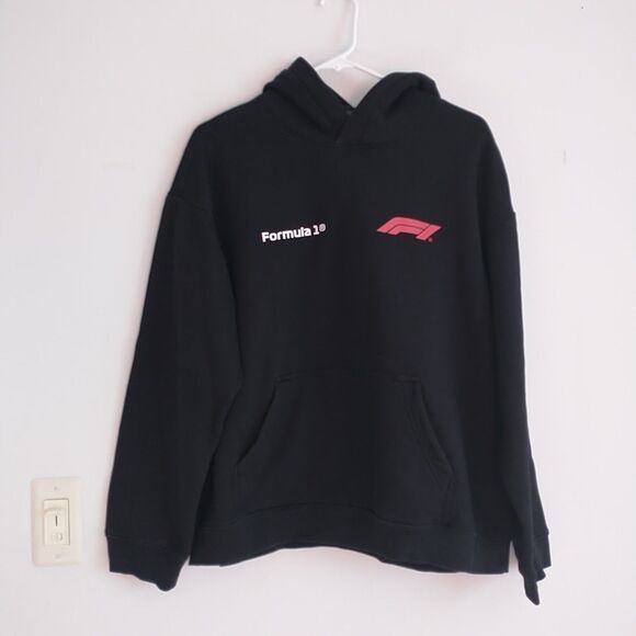 Formula 1 Hoodie Sweatshirt Sweater Mens L Loose Fit Black Casual Racing - Picture 4 of 12